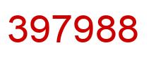 Number 397988 red image