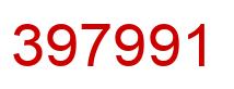 Number 397991 red image