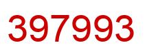Number 397993 red image