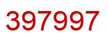 Number 397997 red image