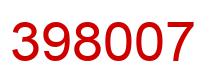 Number 398007 red image