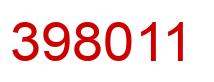 Number 398011 red image
