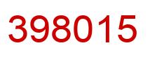Number 398015 red image