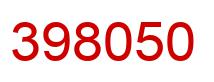 Number 398050 red image
