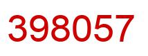 Number 398057 red image