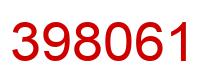 Number 398061 red image
