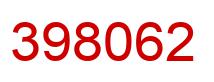 Number 398062 red image