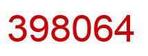 Number 398064 red image