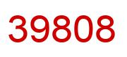 Number 39808 red image