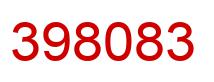 Number 398083 red image