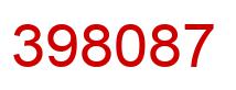 Number 398087 red image