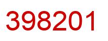 Number 398201 red image