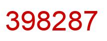 Number 398287 red image