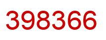 Number 398366 red image