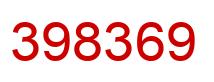 Number 398369 red image