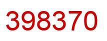 Number 398370 red image