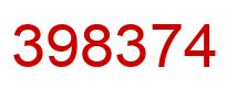 Number 398374 red image