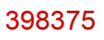 Number 398375 red image