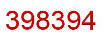 Number 398394 red image