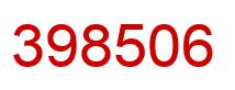 Number 398506 red image