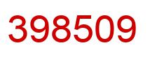 Number 398509 red image