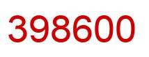 Number 398600 red image