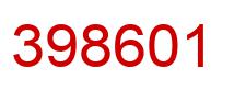 Number 398601 red image