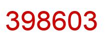 Number 398603 red image