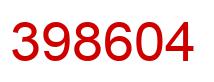 Number 398604 red image