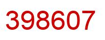 Number 398607 red image