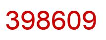 Number 398609 red image