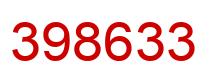 Number 398633 red image