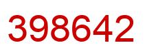 Number 398642 red image