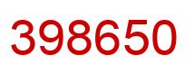 Number 398650 red image