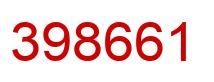 Number 398661 red image