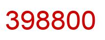 Number 398800 red image