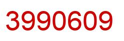 Number 3990609 red image