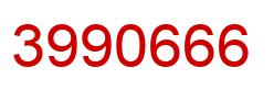Number 3990666 red image
