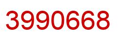 Number 3990668 red image