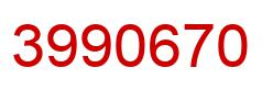 Number 3990670 red image