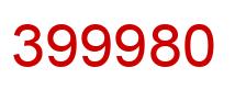 Number 399980 red image