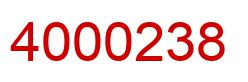 Number 4000238 red image