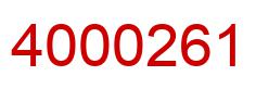 Number 4000261 red image