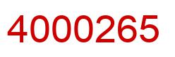 Number 4000265 red image