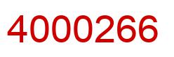 Number 4000266 red image