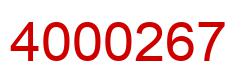 Number 4000267 red image