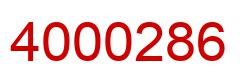 Number 4000286 red image