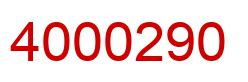 Number 4000290 red image