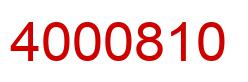 Number 4000810 red image