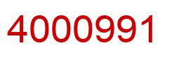 Number 4000991 red image